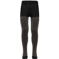 Collants à paillettes 40 deniers pour enfants – Noir et or – 110-116