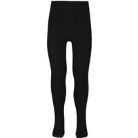 Collants enfant en coton côtelé – Noir – 74