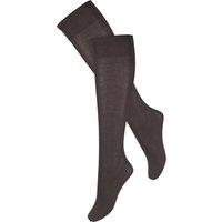 Chaussettes hautes en coton Marianne – Moka