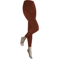 Leggings longs en coton pour femme – Marron moyen – Taille S-M