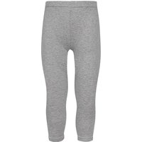 Leggings longs pour enfants en coton – Gris clair chiné – 140-146