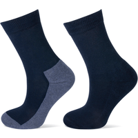 Chaussettes enfant en coton à semelle éponge – Bleu marine – 27-30