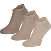 Chaussettes-baskets à motif teckel, lot de 3 – Beige assorti – Pointures 43 à 46