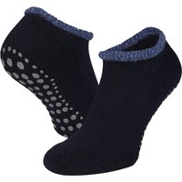 Chaussettes-chaussons antidérapantes en laine – Bleu marine – 35-38