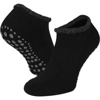 Chaussettes-chaussons antidérapantes en laine – Noires – Pointures 35 à 38