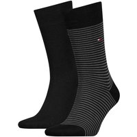 Chaussettes homme à rayures et unies - Noires - Pointures 39 à 42