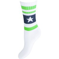 Chaussettes hautes pour enfants à motif sportif – Vertes – 23-26