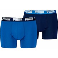 Lot de 2 boxers basiques Puma pour homme - Bleu marine - Taille L