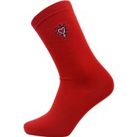 Chaussettes unisexes avec broderie cœur rouge – Rouge – 36-40