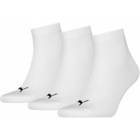 Unisex quarter sokken - white - 47-49 - 3 paar