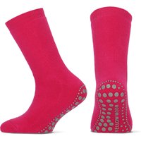 Chaussettes enfant en coton antidérapantes - Fuchsia - 39-42