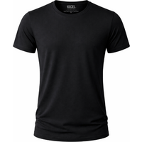 Heren t-shirt ronde hals van Tencel - Black - L