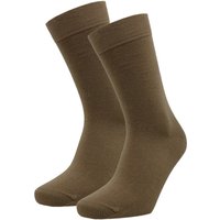 Unisex basic katoenen sokken - Dark beige - 39-42
