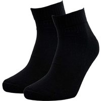 Heren basics quartersokken met badstofzool - Black - 40-46 - 3 paar