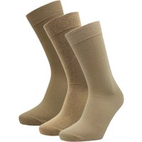 Dames basics halfhoge sokken van katoen - Beige - 36-42 - 3 paar