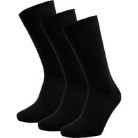 Dames basics halfhoge sokken van katoen - Black - 36-42 - 3 paar