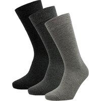 Heren basics halfhoge sokken van katoen - Grey - 40-46 - 3 paar