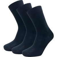 Dames basics halfhoge sokken van katoen - Navy - 35-38 - 3 paar