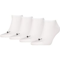 Lot de 3 paires de chaussettes unisexes pour baskets + 1 paire - blanches - pointures 43 à 46
