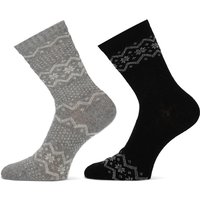 Chaussettes en laine mélangée pour femmes - Gris Noir