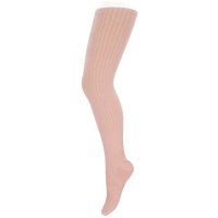 Collants côtelés en coton pour filles - Rose nude - 152-164