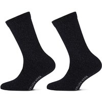 Chaussettes à paillettes pour filles, lot de 2 paires - Bleu marine - Pointures 27-30