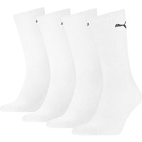 Chaussettes unisexes mi-mollet - Lot de 3+1 - Blanches - Pointures 43 à 46