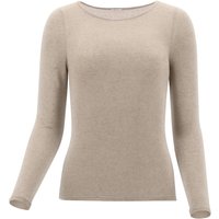 T-shirt manches longues Perfect Line Cashmere - Taille S - Beige