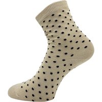 Chaussettes hautes à paillettes pour femme, à pois – Sable – Taille unique