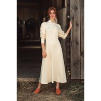 Closet London Enjoy 30% Discount on Cream Twist Neck Midi Dress