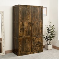 Naomi Home Rachel Traditional Kitchen Cabinet Rustic Brown