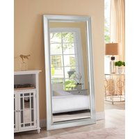 Full Length Silver Floor Mirror Large Rectangle Standing Silver