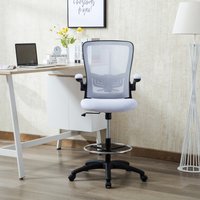 Ergonomic Drafting Chair Standing Desk Tall Office Black,White