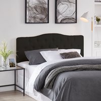 Naomi Home Cassandra Headboard for Queen Size Bed, Engineered Wood Black,Queen