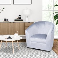Naomi Home Ariana Swivel Barrel Accent Chair Gray,Microfiber