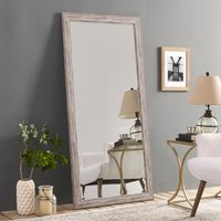 Rustic Framed Full Length Floor Mirror White