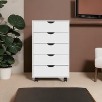 Naomi Home Taylor 5-Drawer Office File Storage Cabinet White