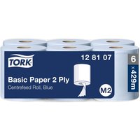 Essity Tork Basic Paper Centrefeed Roll 2-Ply 150m Blue Pack of 6