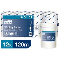 Tork M1 Centrefeed Mini Wiping Paper White Roll 120m (Case of 12)