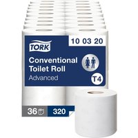 Tork T4 Conventional Toilet Paper Roll Advanced 2-Ply 320 Sheets White