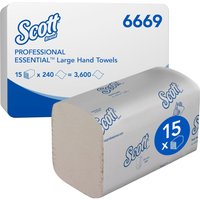 Kimberly-Clark Scott Essential 6669 Folded White Paper Towel Pack (Case of 15)