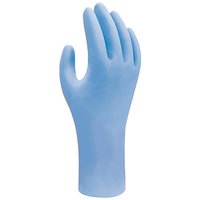 SHOWA 7500PF EBT Blue Nitrile Disposable Gloves (Box of 100) 10