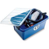 Sundstrom 8L Black, Blue Polypropylene Storage Box, 225 mm x 160mm