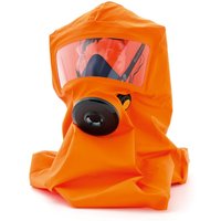 Sundstrom H09-1012 Orange Polyvinyl Chloride, Calcium, Polyester Protective Hood, Resistant to Chemical Resistant Extra
