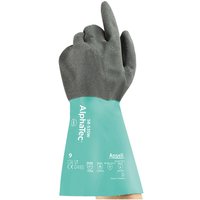 Ansell AlphaTec 58-535W Green Nylon Gloves, Size 9, Nitrile Coating