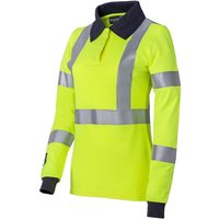 ProGARM 5287 Women’s Yellow Long-Sleeve Hi-Vis Arc-Flash Polo Shirt 12