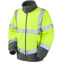 Leo EcoViz Hartland Men’s Yellow/Grey Hi-Vis Fleece Jacket M