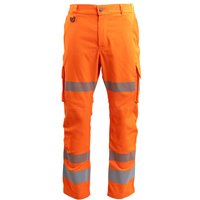 Arco Responsible Men’s Orange Hi-Vis Cargo Trousers with Kneepad Pockets 32S