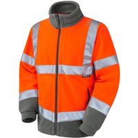 Leo EcoViz Hartland Men’s Orange/Grey Hi-Vis Fleece Jacket XL