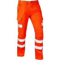 Leo EcoViz Kingford Men’s Orange Hi-Vis Cargo Trousers with Kneepad Pockets 46S